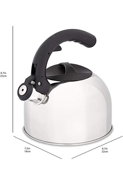 MARYALEX Whistling kettle, classic, capacity 1.9 L, Stainless Steel, ergonomic heat-resistant handle