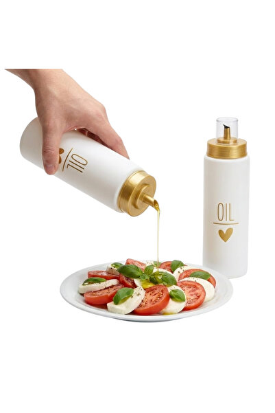 Köken Set de 2 sticle de ulei din sticlă Oliviere 550 ml, cu capac din plasti...