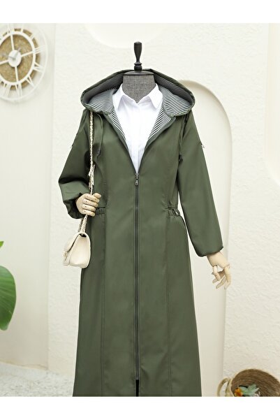 HİJABAYA Μακριά καμπαρντίνα με φερμουάρ και κουμπώματα στην τσέπη