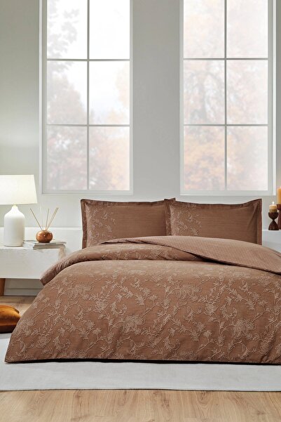 Özdilek Set de lenjerie de pat pentru o persoană Ranforce Barocco Taba