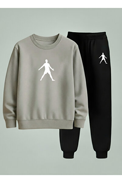 LORVEX Swea tricou pentru băieți - Set de trening cu guler rotund STANDING GO...