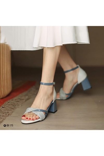 FASHION Casual Desert Luxe Elegant Two-Tone Block Heels for Women