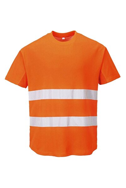 PORTWEST Mesh Reflective Safety T-Shirt-C394 S Orange