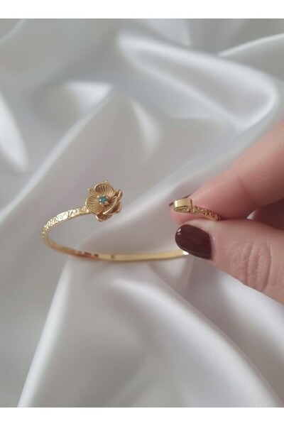 Süspüs Accessories Gold Renk Ayarlanabilir Dövme Kelepçeli Doğum Ayı Çiçeği B...