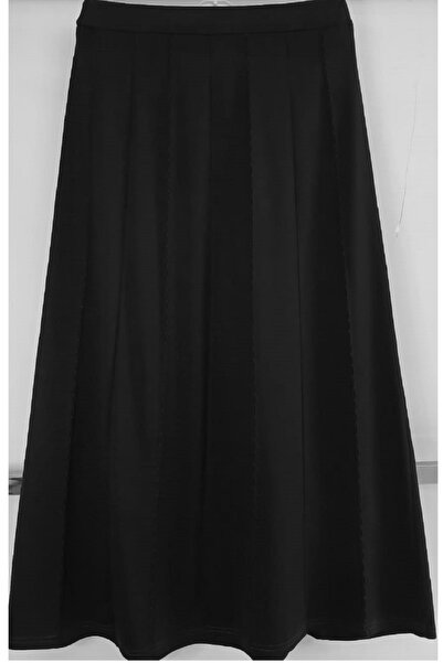 N.Y.YILDIZ Yildiz Ni̇lay Fabric Enek Almond Sewing Model Elastic Waist Bell Model Plus Size Skirt