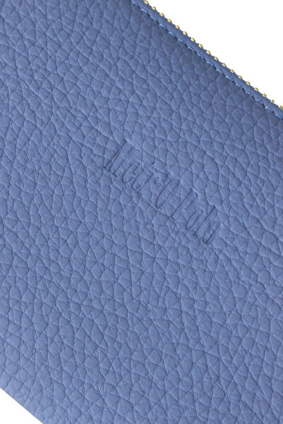 Metropolitan Mpcuz 401 Women's Unisex, Genuine Leather, Wallet Card Holder, Portfolio Blue