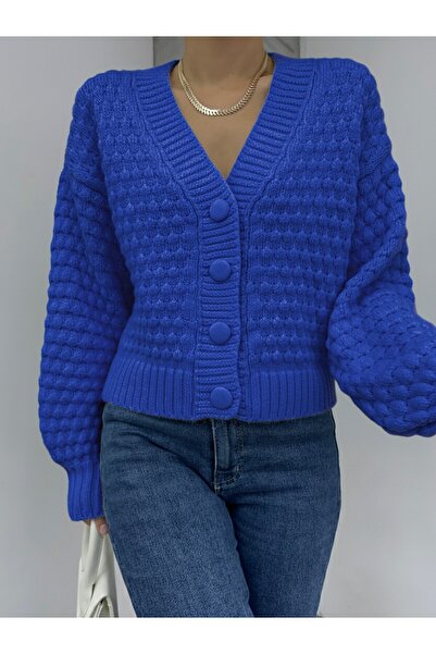 HİJABAYA Ζακέτα πλεκτό με ανάγλυφο κουμπί