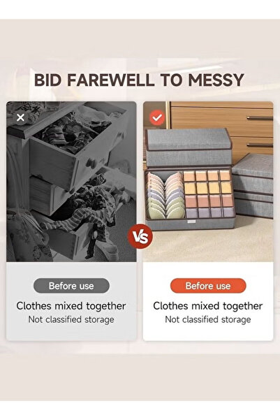 Generic Underwear Storage Box Foldable Wardrobe Organizer Dividers Organizer Honeycomb Organizer 13 Grid