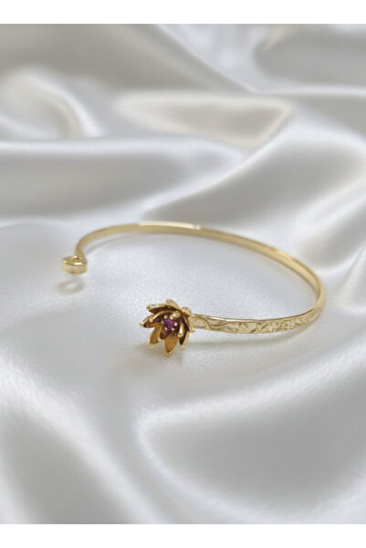Süspüs Accessories Gold Color Adjustable Tattoo Cuff Birth Month Flower Brace...