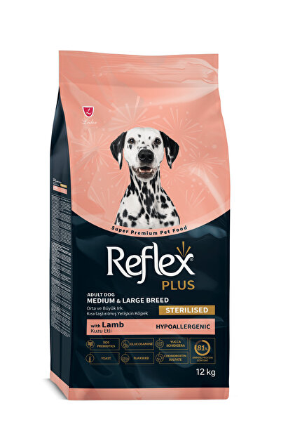 Reflex Plus Kuzu Etli Orta Ve Büyük Irk Kısırlaştırılmış Yetişkin Köpek Maması 12 Kg