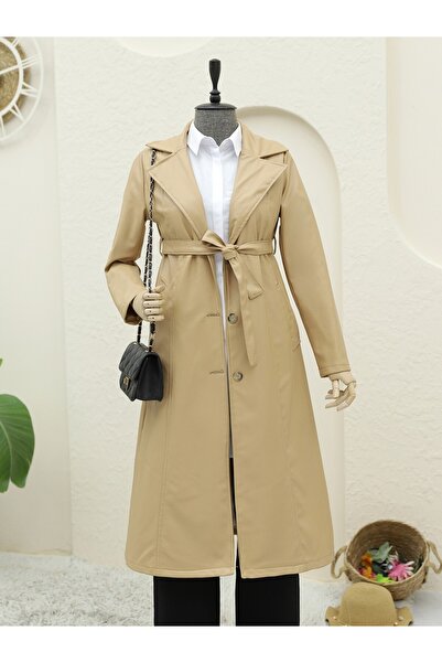 HİJABAYA Кожено палто с копчета на яката