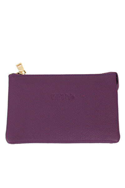 Metropolitan Mpcuz 401 Women's Unisex, Genuine Leather, Wallet Card Holder, Portfolio Plum
