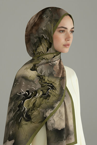 Karaca Eşarp YANKI DESEN VİSKON ŞAL - YEŞİL