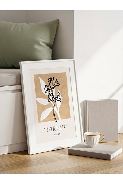 fuart.co Botanik Beyaz Art Bohem Dijital Baskı Poster (Çerçevesiz)