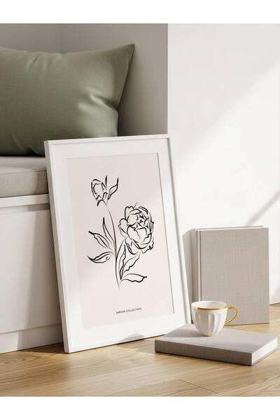 fuart.co Zarif Şakayık Art Bohem Dijital Baskı Poster (Çerçevesiz)