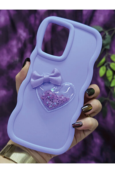 Magic Ring حافظة هاتف فيفو Y21/Y21S متوافقة مع نجمة القلب والشريط اللامع باللون الأرجواني الفاتح