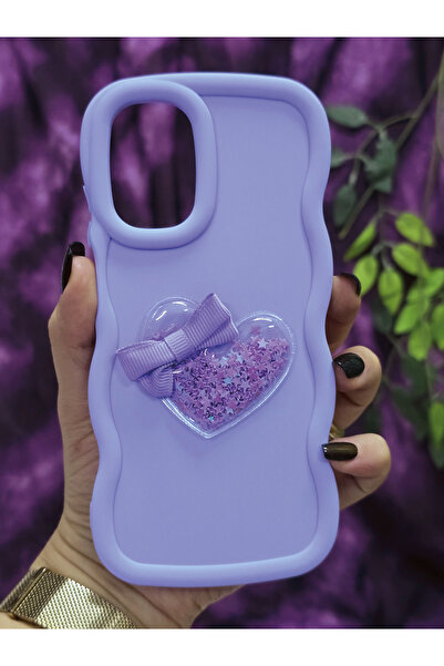 Magic Ring Realme 10 4g Compatible Heart and Ribbon Star Glitter Lilac Phone Case