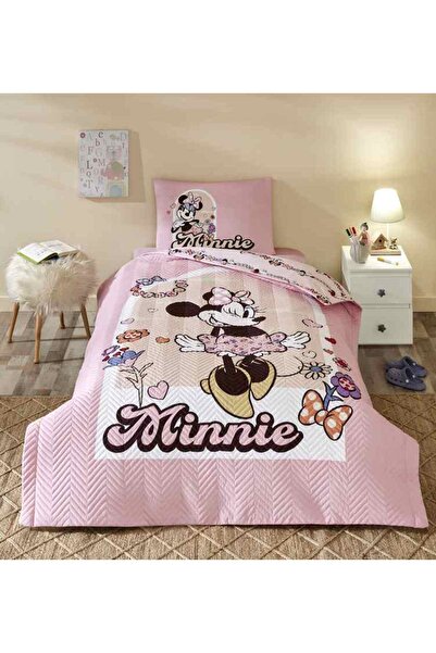 Özdilek Disney Prošiveno u Set posteljine Ranforce Pink Minnie Garden
