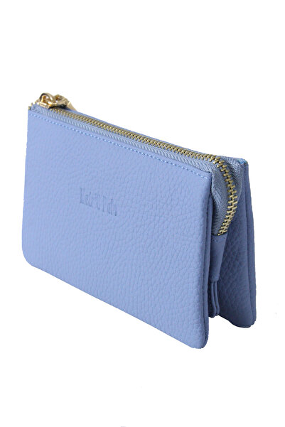 Metropolitan Mpcuz 401 Women's Unisex, Genuine Leather, Wallet Card Holder, Portfolio Blue
