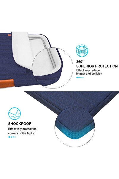 Lacdo 360° Protective 14" Laptop Sleeve Case - Blue