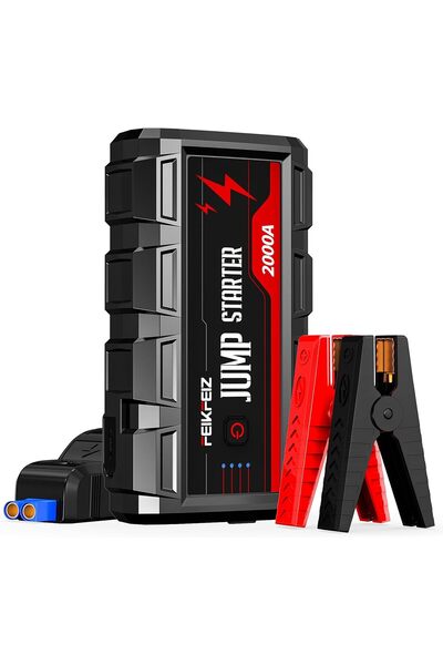FEIKFEIZ Car Jump Starter 2000A 16800mAh Supports 8L Gasoline or 6L Diesel Vehicles with USB Quick Charge 3.0