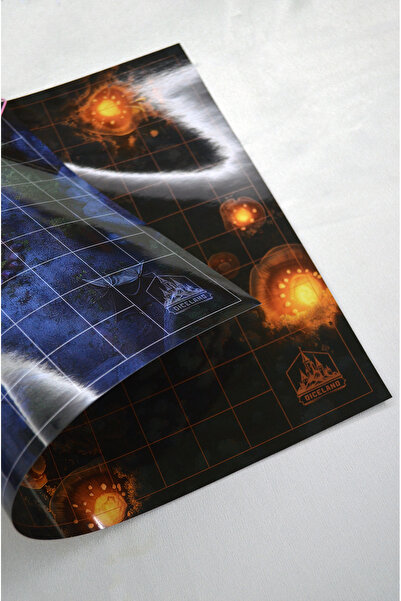 DiceLand Kamp Alanı - Mantar Ormanı A3 Çift Taraflı Grid Map TTRPG Battle Map...