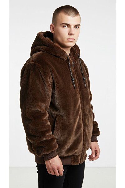 Plus Scorpion Огромно мъжко палто с двустранна кожа – с качулка, зимно и топло