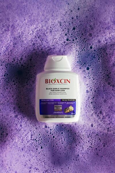 Bioxcin Black Garlic Shampoo for Weak and Weakened Hair 300 ml + Keratin Complex 60Tablet +Gel Gift