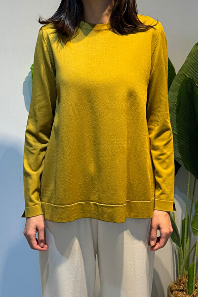 Nuss Βασικό πλεκτό τούνικ 902 Λαδί Πράσινο