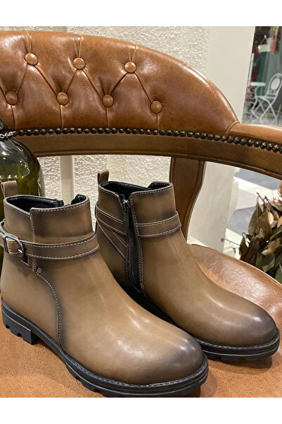 apelles Shoes Rakle Mink Belt Detail Short Boots