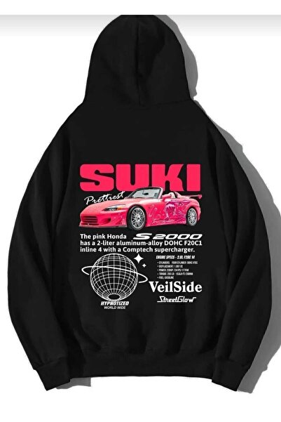 Hunors Sportswear & Company سويت شيرت بغطاء رأس من القطن موديل مطبوع للجنسين ...