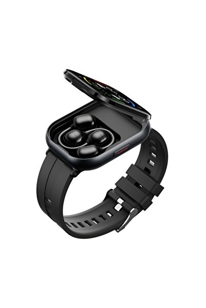 Generic Smartwatch with TWS Bluetooth earbuds, multiple sports modes, and wireless charging (black)