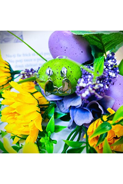 Jolie Silver Cercei din argint 925 Jolie Silver, model inimă cu zirconiu, 29 x 13 mm, 2,8 g