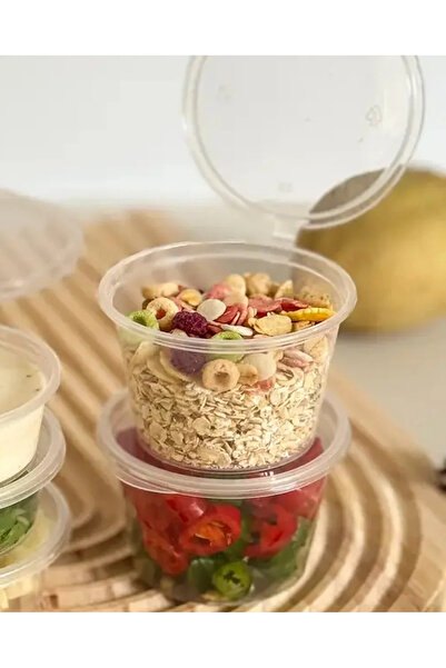 maycup Plastik Sos Kabı 120cc 4oz pp 100 ADET Dondurucuya Uygun 120 ml İlik, Tavuk Suyu, Sos Saklama Kabı