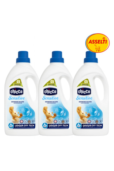 Chicco ASSELTI® Set - 3 x Sensitive (27 washes) Gentle Baby Laundry Detergent