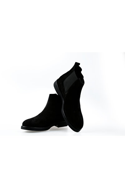 YETİŞ LUXURY MEN'S GENUINE LEATHER SIDE SUEDE SPECIAL PRODUCTION ORTHOPEDIC SOLE WINTER BOOTS (GENUINE LEATHER)