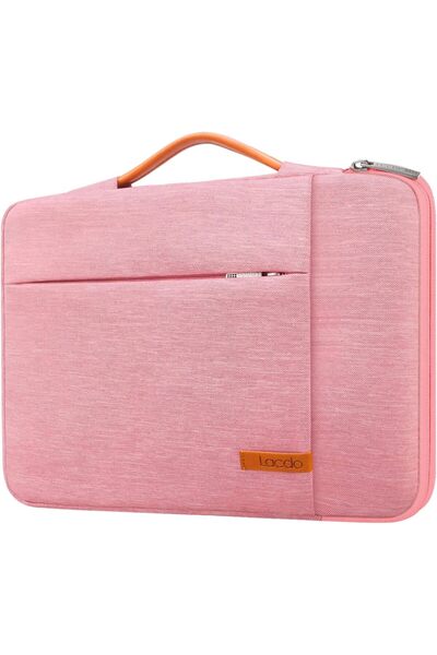 Lacdo 360° Protective Laptop Sleeve Case for 13-inch MacBook & iPad, Peach