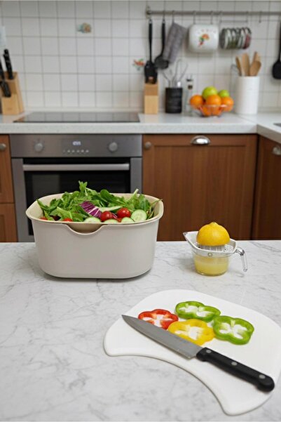 Buğra Home 4-Piece Multi-Purpose Lemon Bowl&Measuring Bowl&Chopping Board&Dra...