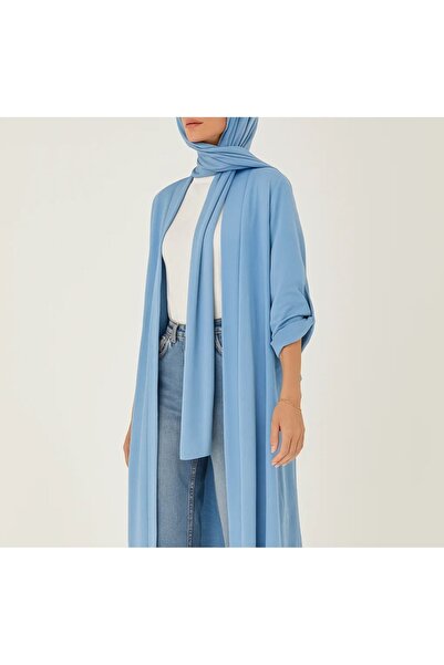 MayaCloset Women's Long Knitwear Blue Latte Cardigan