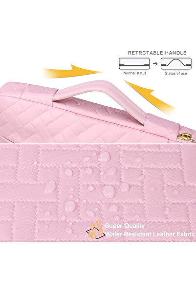 Lacdo 360° Protective 14 Inch Laptop Sleeve Case - Sakura Pink