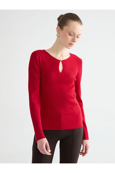 LC Waikiki Rmz Gi̇yi̇m Farkiyla Zero Roba Collar Women's Knitwear Sweater