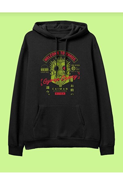 Hunors Sportswear & Company Dorohedoro Kaiman Maskesi مطبوع سترة قطنية موديل ...