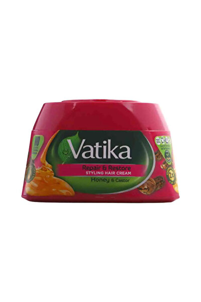 Vatika كريم تصفيف وإصلاح الشعر بالعسل والخروع - 140 مل