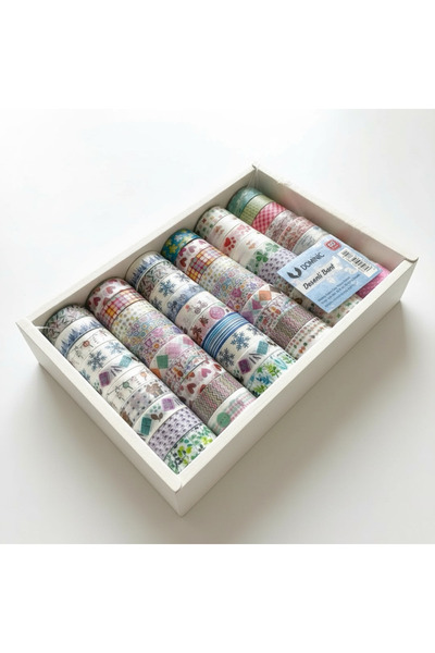 Bant Desenli Kağıt Karışık Desenler 60'Lı Set