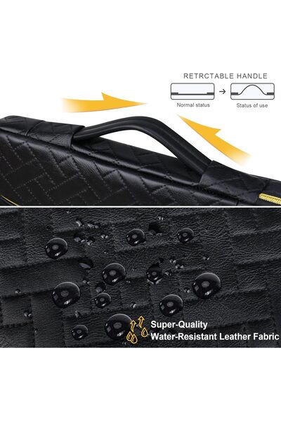 Lacdo 360° Protective 14-inch Laptop Sleeve Case - Elegant Black