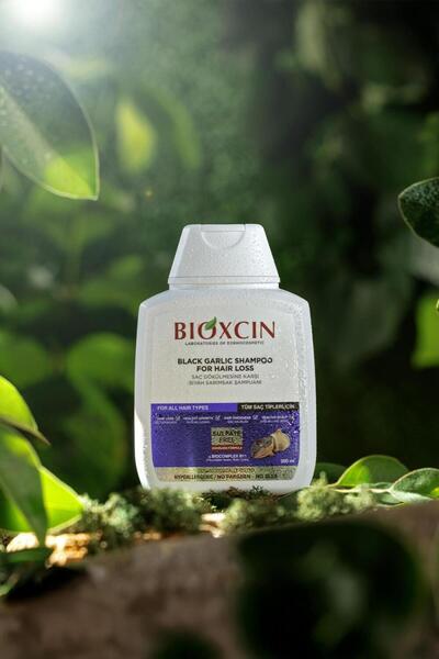 Bioxcin Black Garlic Shampoo for Weak and Weakened Hair 300 ml + Keratin Complex 60Tablet +Gel Gift