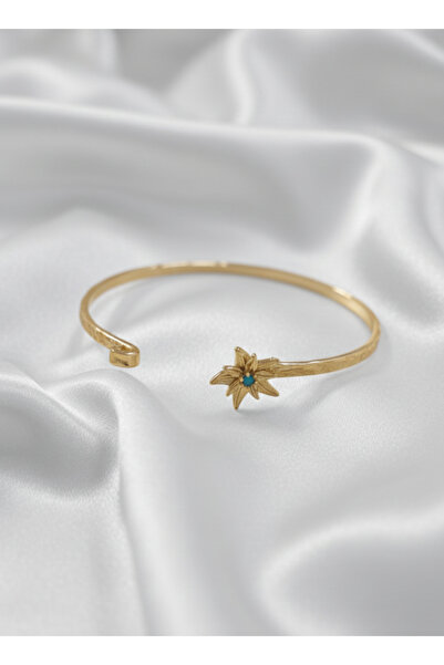 Süspüs Accessories سوار زهرة شهر الميلاد ذهبي اللون قابل للتعديل مع مشبك (ديس...