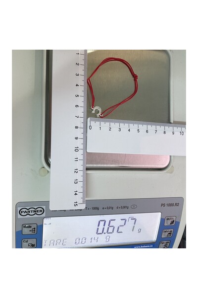 Jolie Silver Red Cord Bracelet, 925 Silver, Horseshoe, Jolie Silver, 0.6 g, 10x15 mm