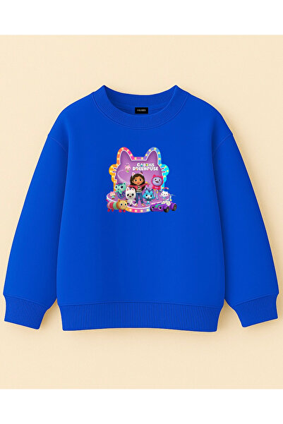 fasardi Gabby's Dollhouse / Gabby's Dream House مطبوع قصة فضفاضة سترة للفتيات بأكمام طويلة بدون شاردون