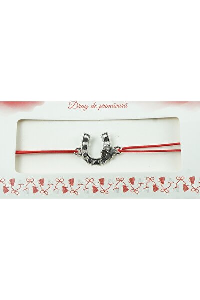 Teo 10 pcs Martisor Bracelet with 2 Knots Elastic Horseshoe with Clover